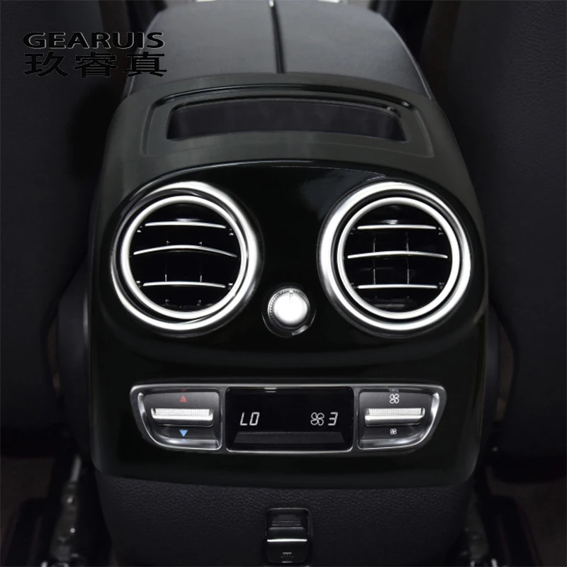 

For Mercedes Benz GLC X253 2021 Car Rear Armrest Box Air Conditioning Outlet Covers Trim Frame protection Stickers Accessories