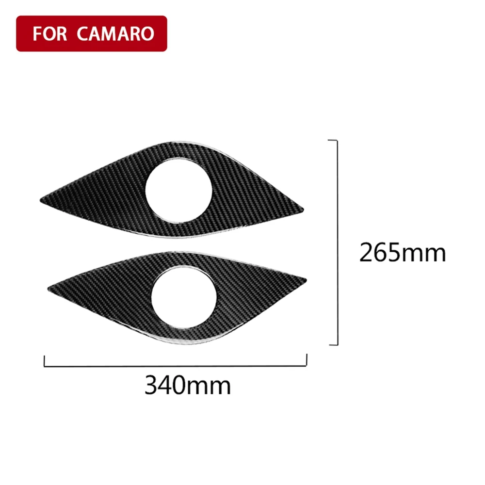 

2pcs Carbon Fiber Stickers Car Horn Panel Trim Decorative Cover for Chevrolet Camaro Car Styling Accessories