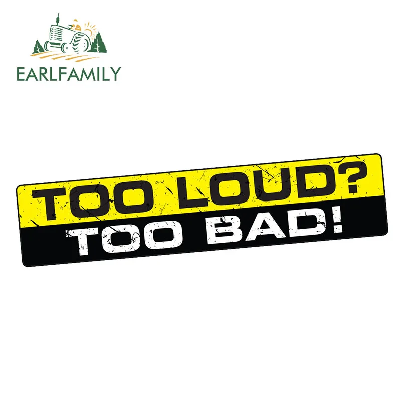 EARLFAMILY 15 см x 3 см, слишком Громкая наклейка, наклейка на машину, виниловая смешная наклейка на бампер JDM Vtec, низкочастотный динамик со звуком, графика для стайлинга автомобиля