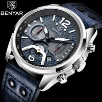 new luxury brand quartz watch men casual military sports watches leather wristwatch male multi pointer relogio masculino clock