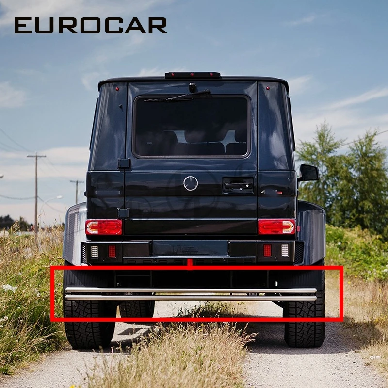 

Stainless W463 rear guard skid plate G500 G63 G65 4x4 wide style rear bumper protection
