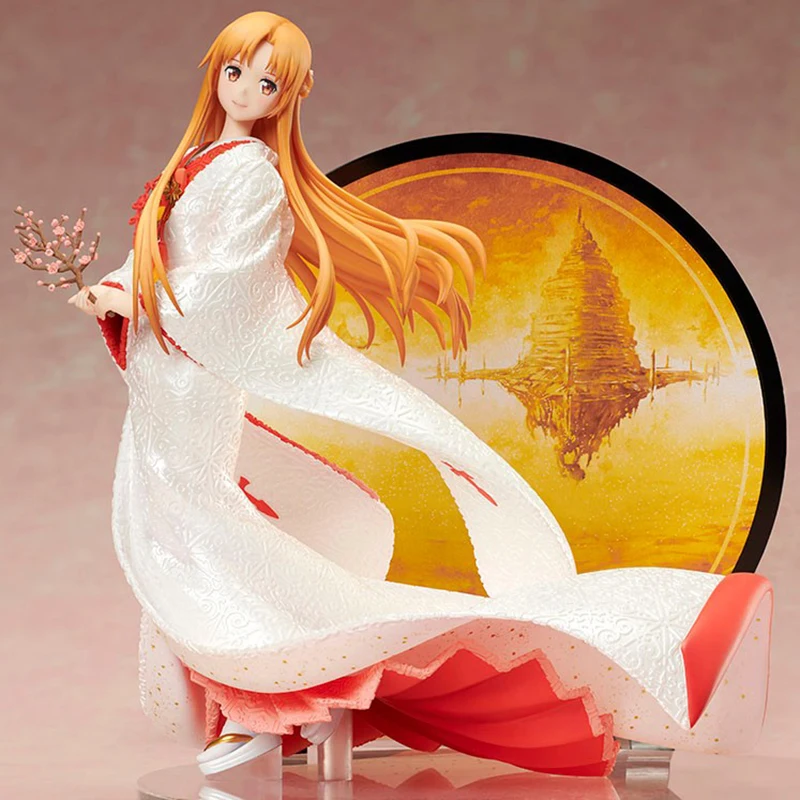 

25cm Sword Art Online Yuuki Asuna Anime Action Figure Yuki Asuna Bai Wugou Change Face PVC Collection Model Dolls Toys for Gifts
