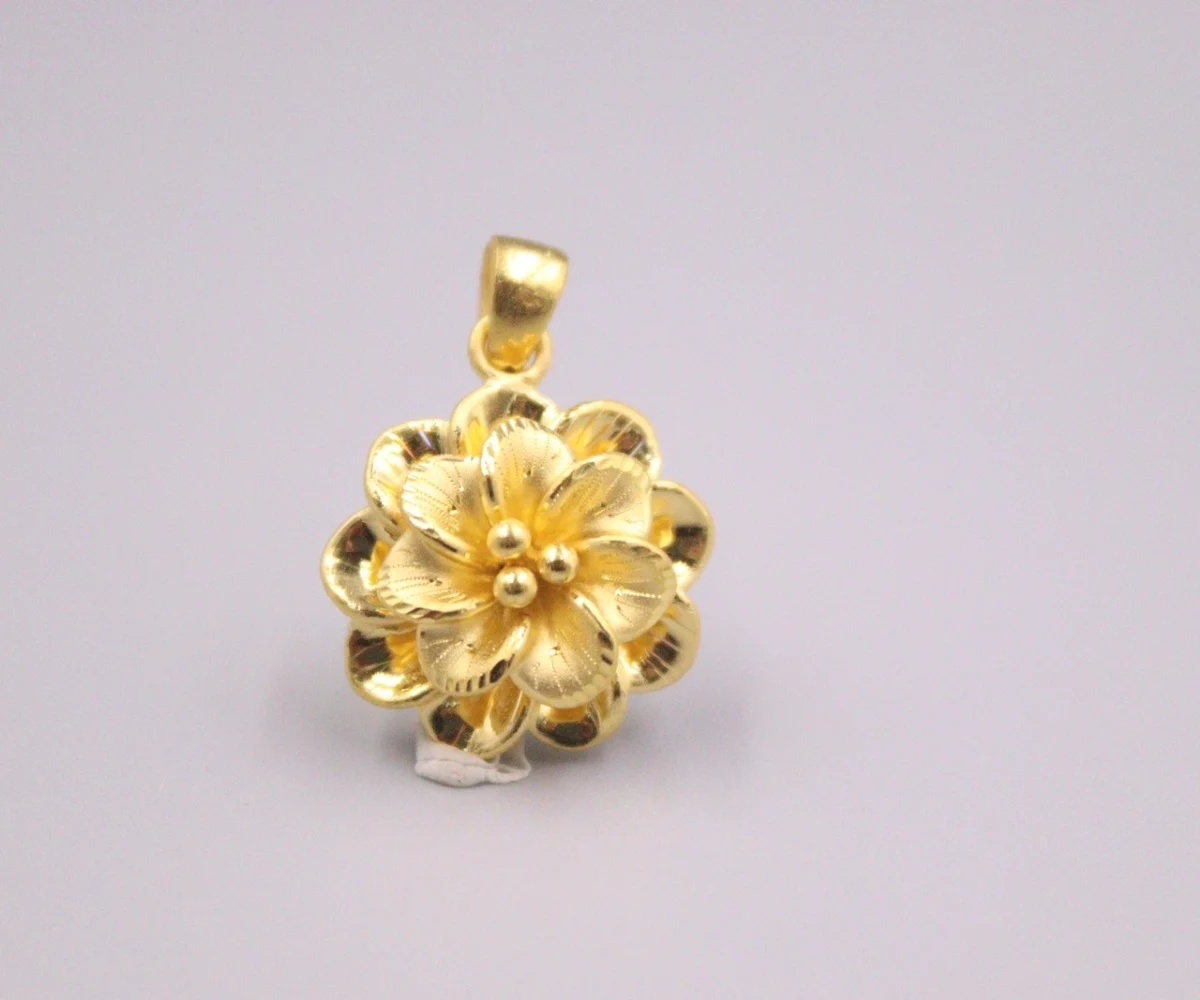 

Подвеска из желтого золота 24 К, полые Цветочные Чары диаметром 24 х1, 7 мм, около 1,95 г