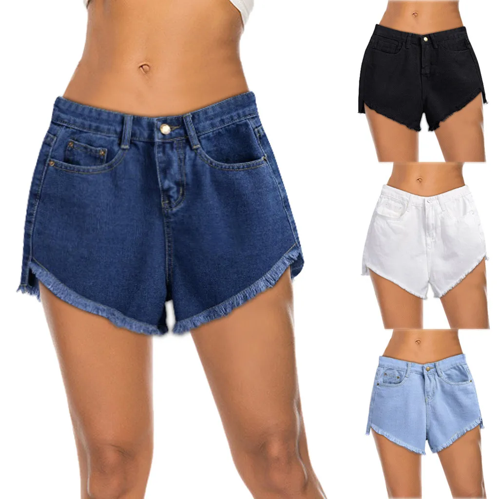 

Summer Fashion Ripped Frayed Hole Denim Shorts Women High Waist Jeans Hot Shorts Denim Shorts Summer Women High Waist Jeans