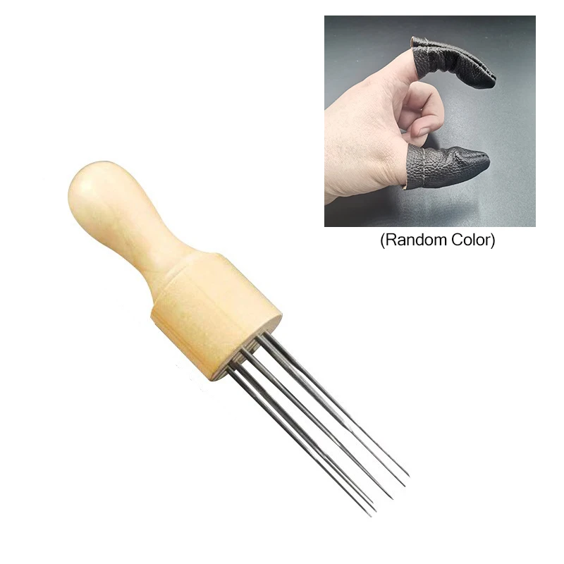 Шерсть Войлок инструмент с 8 игл diy-войлочные из массива дерева дверные ручки