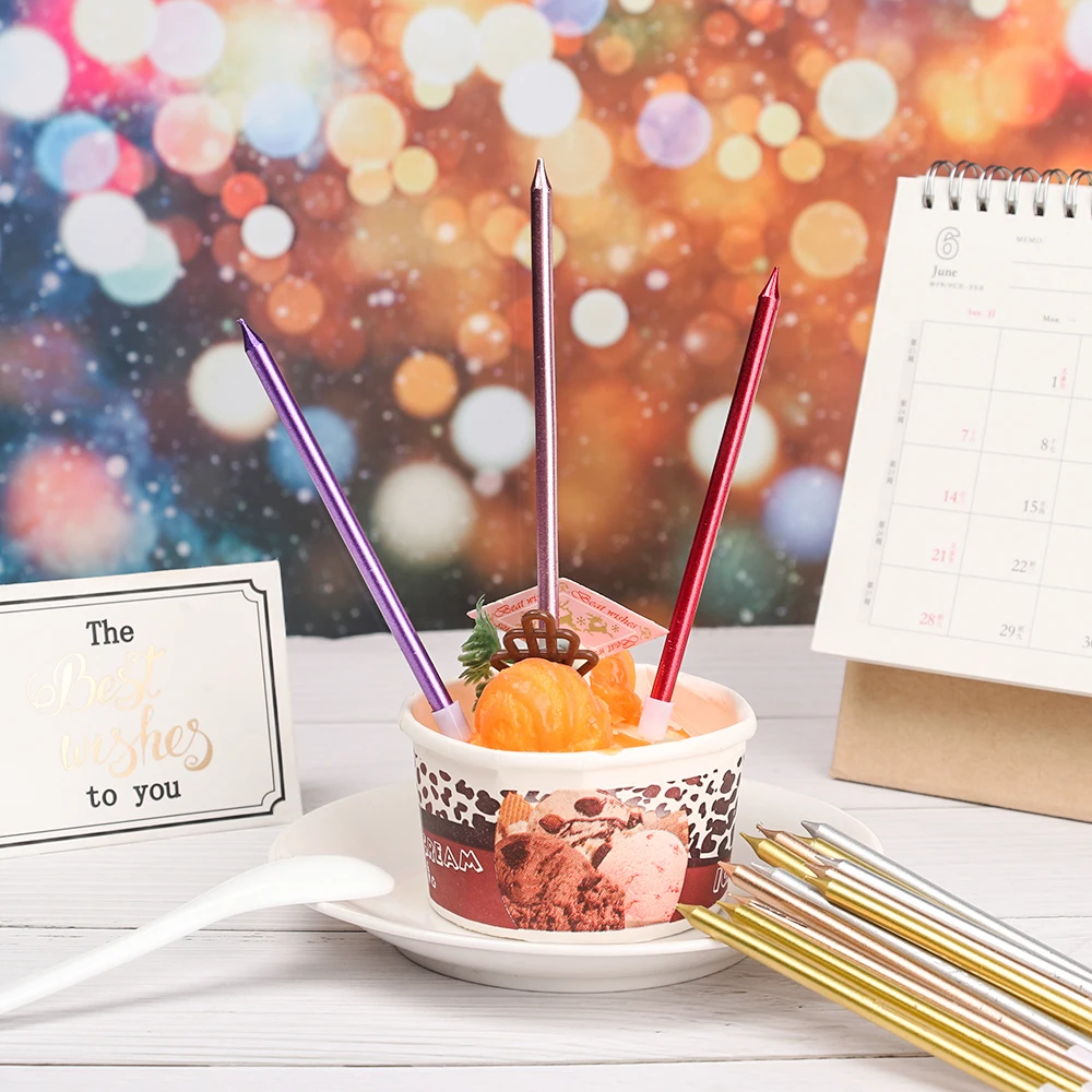 6 шт. Разноцветные длинные свечи карандаши для торта|Свечи| |