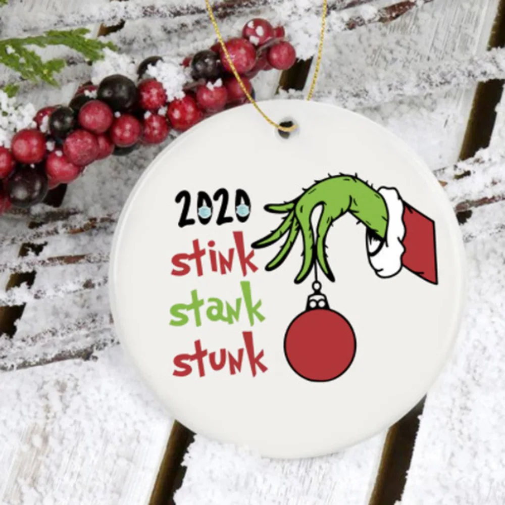 

Украшения со стойкой для друзей, подвесное украшение для елки, маска для украшения, уникальный декор, карантин, Рождество