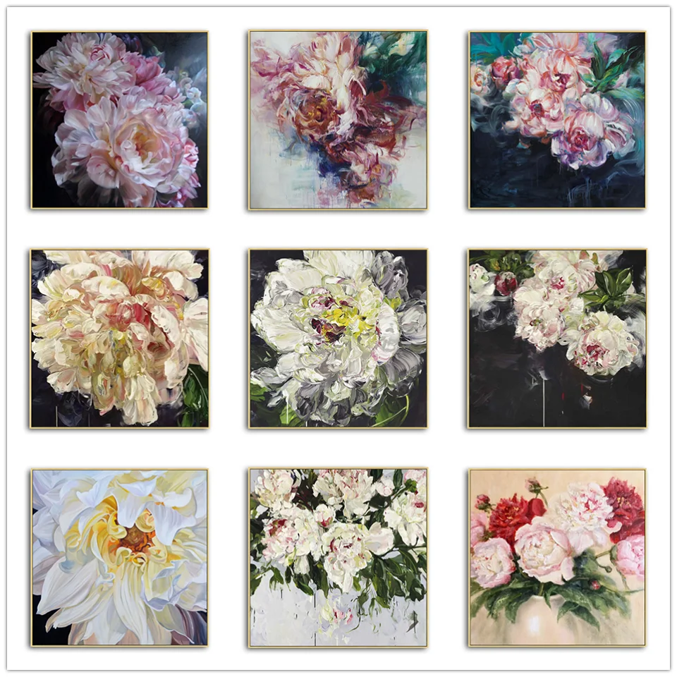 

5d Diamond Painting Full Square / Round Diamond Embroidery Peony Flower Rhinestone DIY Mosaic Home Decoration