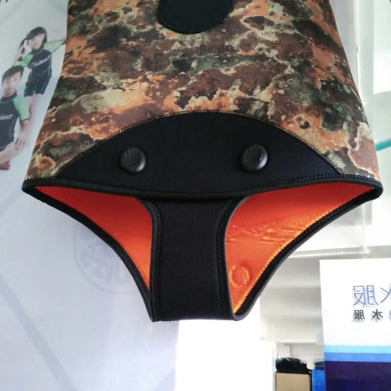 SLINX 5 мм неопреновый мужской Камуфляжный гидрокостюм купальный костюм с головным