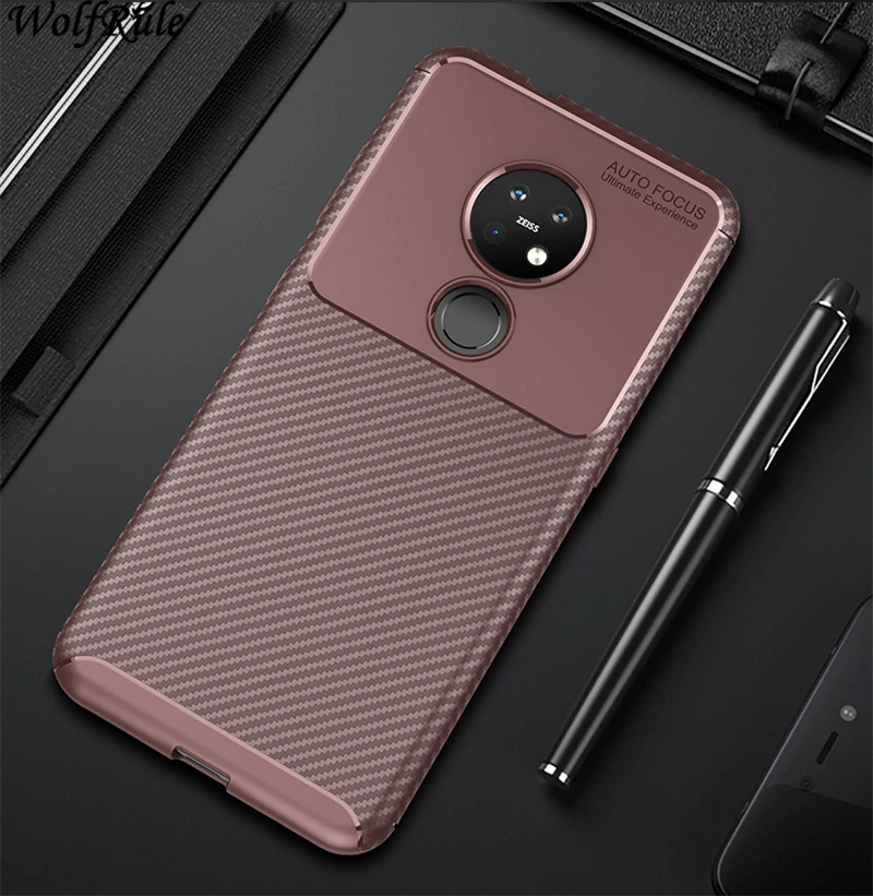 for nokia 7 2 case capa shockproof bumper carbon fiber business tpu case for nokia 7 2 cover nokia 7 2 6 2 2 2 2 3 3 2 c1 fundas free global shipping