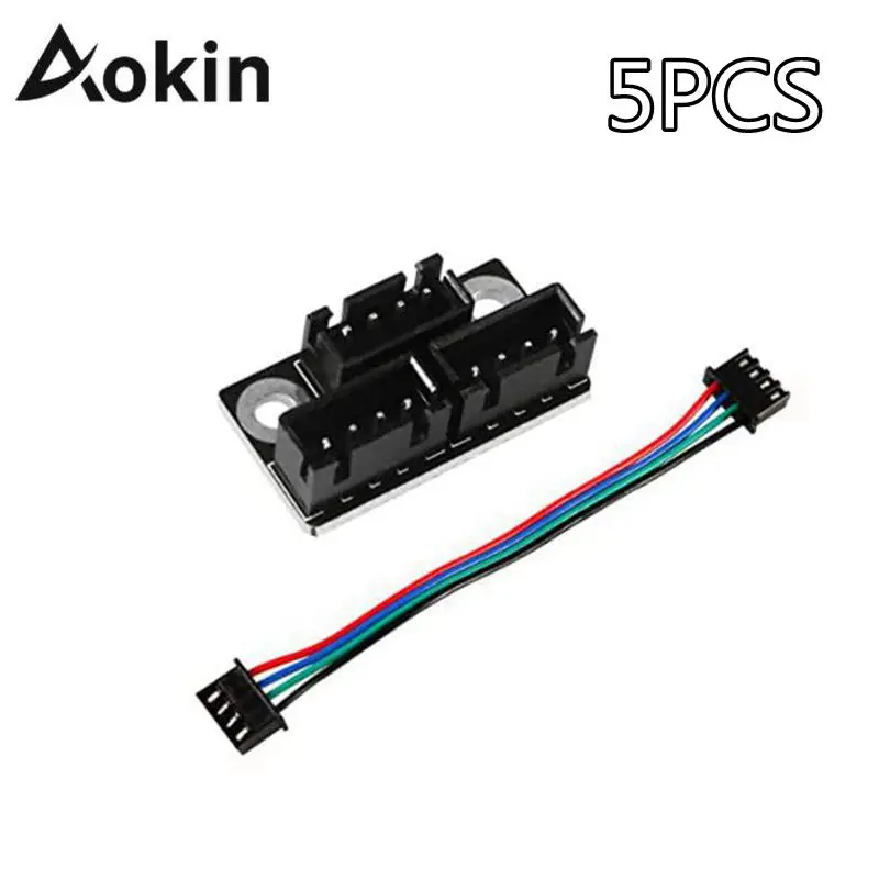 Aokin 5 шт. шаговый двигатель для 3D принтера параллельный модуль с кабелями двойной