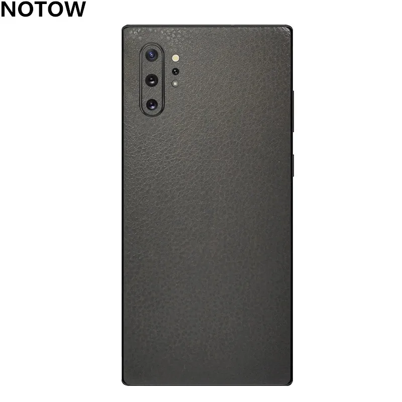 Gray NOTOW модная кожаная ПВХ наклейка обёрточная пленка для мобильного телефона защитная пленка для samsung Galaxy Note10/Note10Plus/Note8/A70/A50 - Цвет: Gray