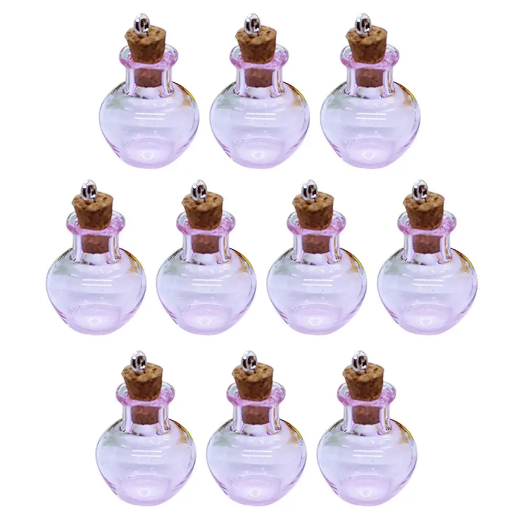 10Pcs 2.5x1.6cm 1ml Цена мини, из прозрачного стекла бутылки Флаконы пустой образец банки с пробкой сообщение флакон свадьбы желаний бутылка, Лидер продаж - Цвет: 10Pcs 2.5x1.6cm 1ml