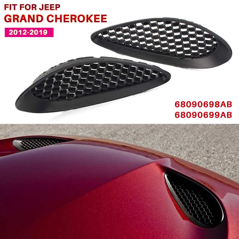 68090698AB 68090699AB Fit for Jeep Grand Cherokee 2012-2019 Car Front Hood Scoop Trim Bezel Grille Grill Kit Accessories