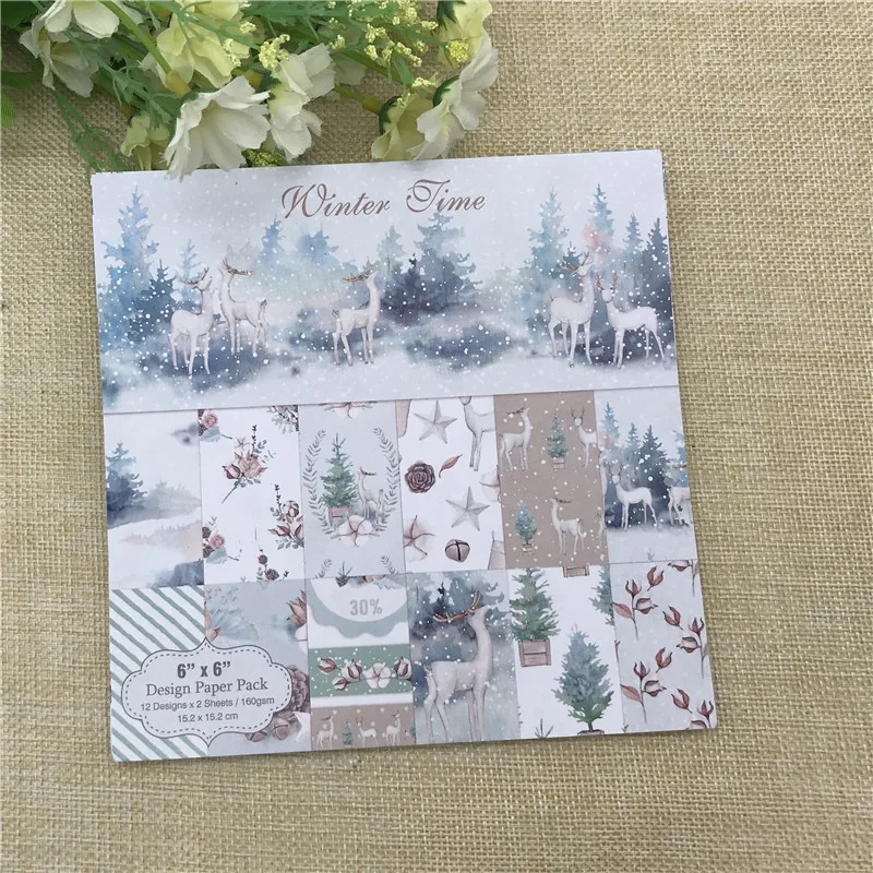 Бумага для скрапбукинга 24 листа 6 дюймов дюймов|Крафт-бумага| |