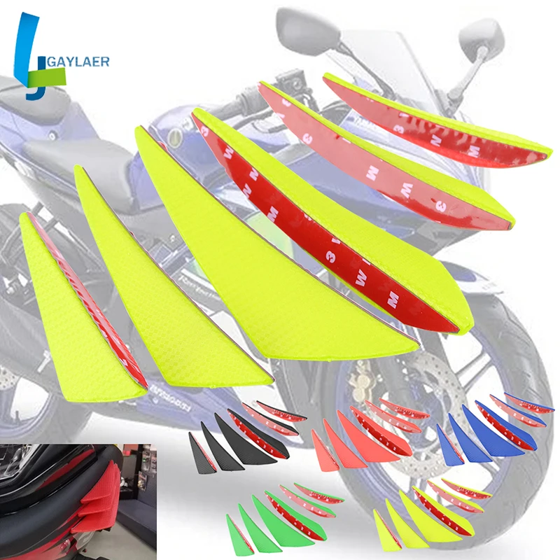 2020 6 шт. Универсальный передний бампер для мотоцикла диффузор губ разветвитель