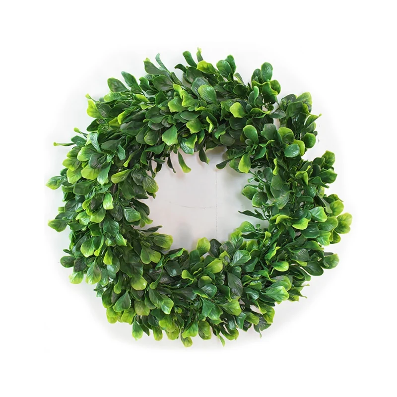 16 Inches Faux Greenery Wreath Artificial Jasmine Wreathfor Front Door Farmhouse Spring Home Office Housewarming Gift HOT | Дом и сад