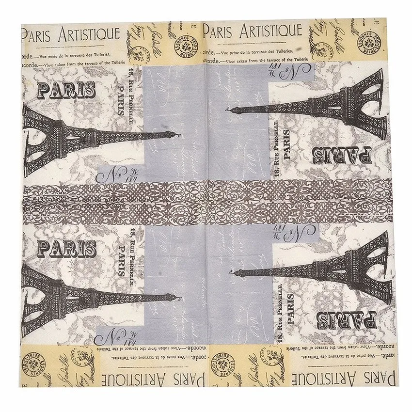 Прямая продажа с фабрики] Цветная салфетка изображением Эйфелевой башни ткань