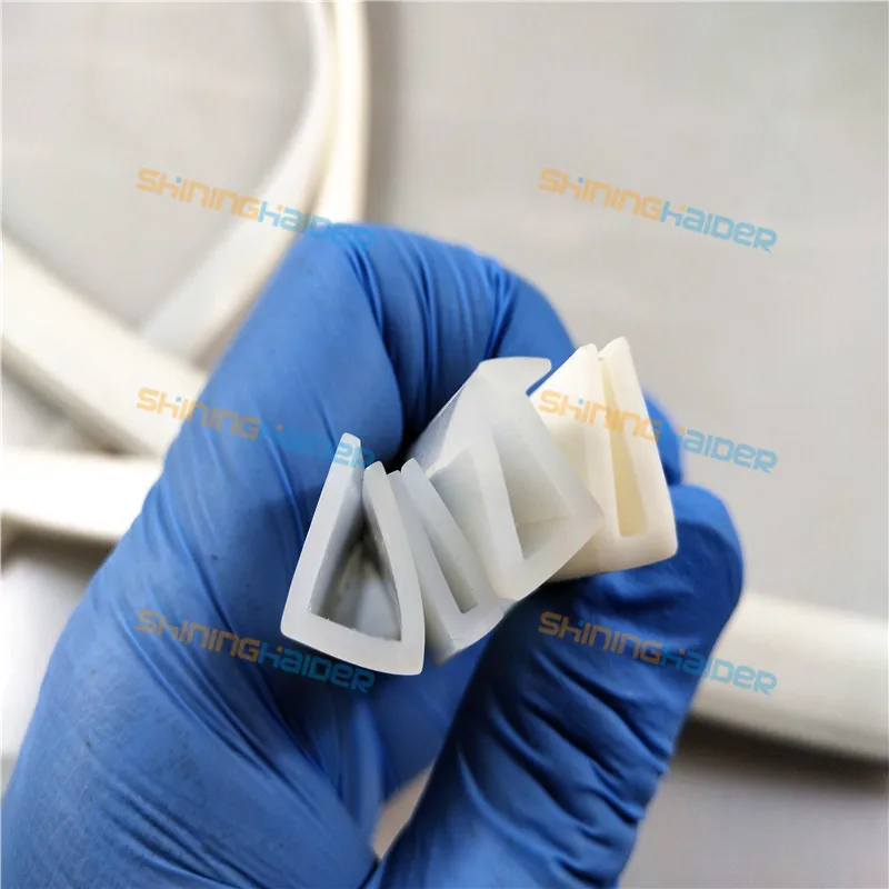 Длина 1 метр Прозрачная силиконовая резина U полоса типа прозрачная