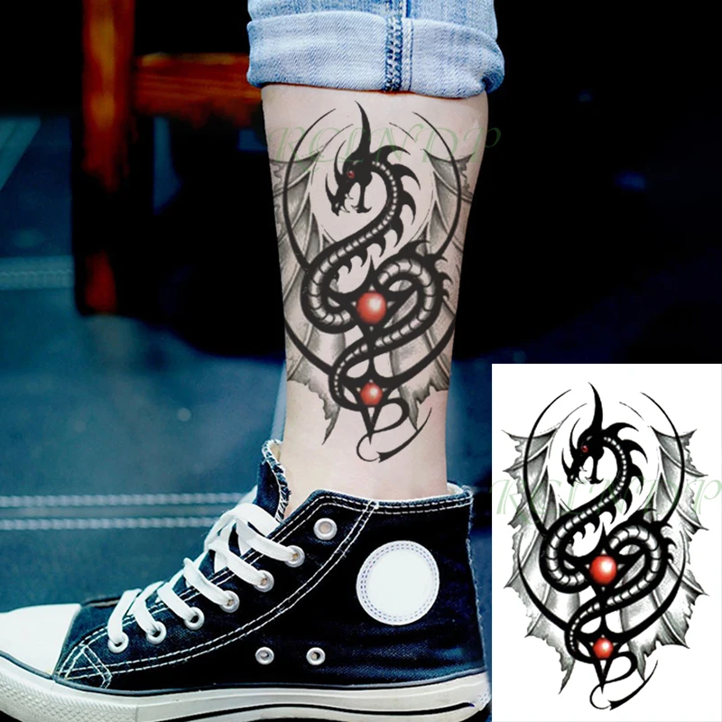 Водонепроницаемый временная татуировка стикер Roraing Дракон шорты с пришитыми