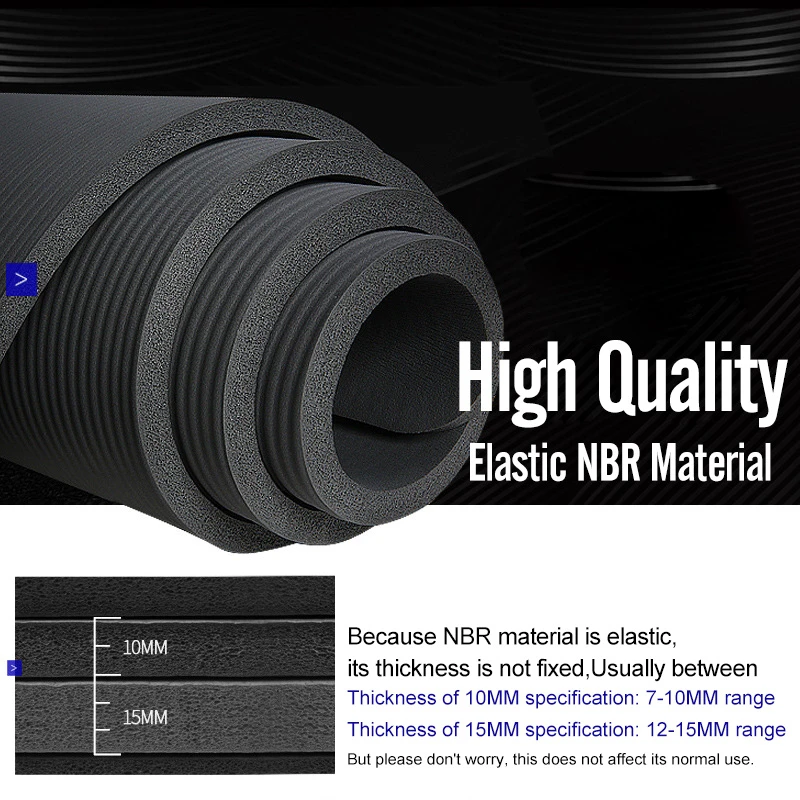 185X80X1,5 см мужские спортивные маты большого размера NBR Нескользящие коврики для йоги для фитнеса 15 мм фитнес-спортивный коврик с повязками большого размера Tapete
