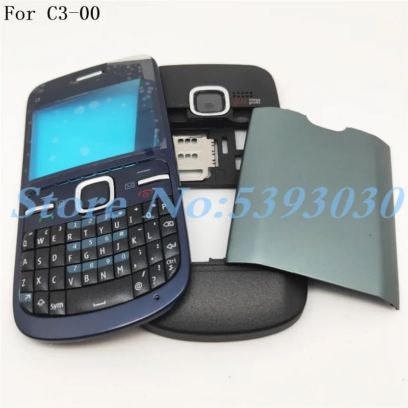 New Full Housing For Nokia C3 C3-00 Back Case Battery Cover Front+Middle Frame Keypad Replacement Part | Мобильные телефоны и