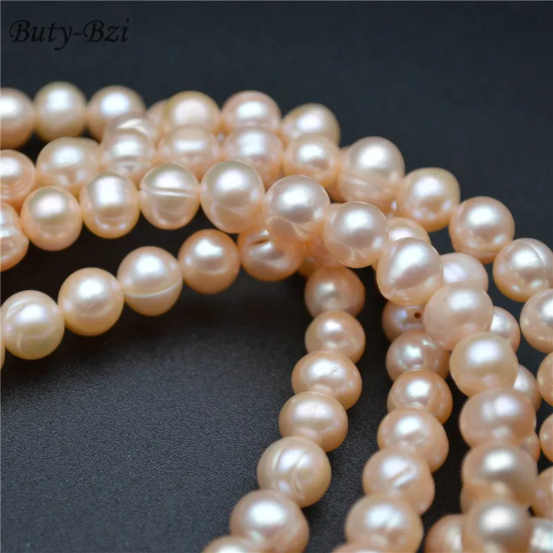 7-8 мм хорошее качество натуральный цвет шампанского перламутровый круглый шарик