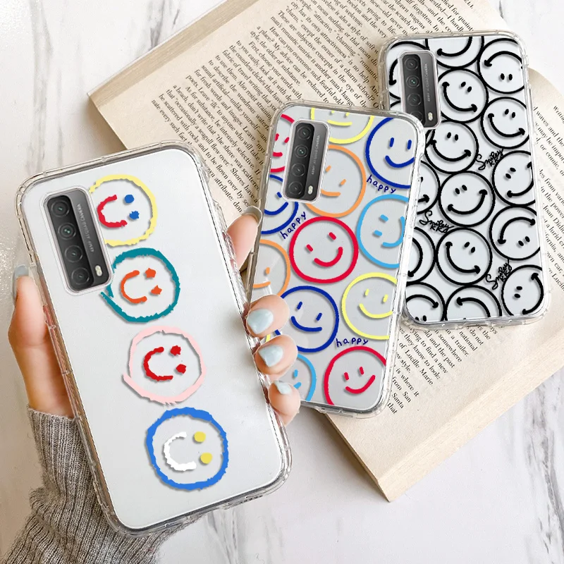 

Cute Smiley Honor 10i Case For Huawei P SMART 2021 20i Y6P P30 P20 P40 Lite Mate 20 40 Pro Honor 20 8X 9A Cover Soft Fundas