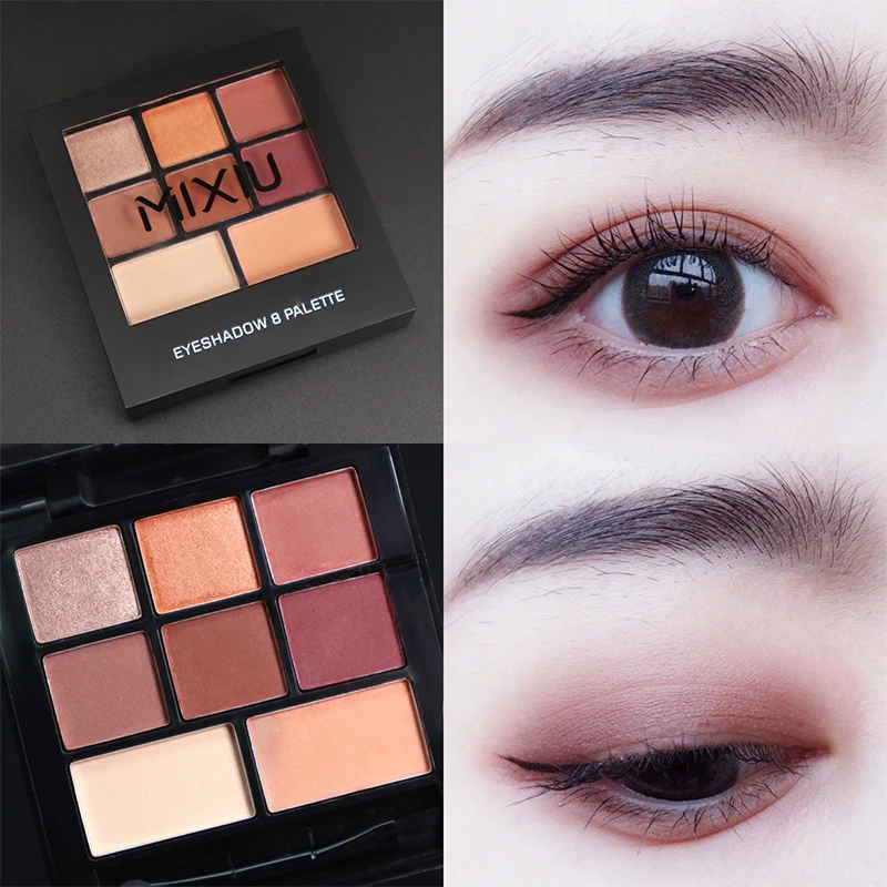 8 цветов Тени для век лоток макияж устойчивые к поту тени Палитра 4 вида красота
