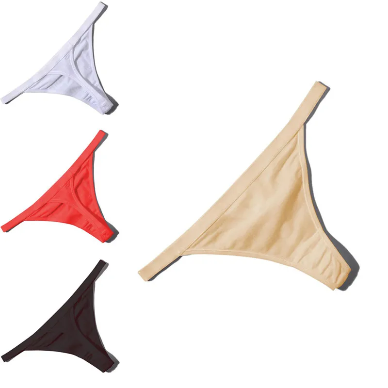 Горячая Распродажа сексуальные женские хлопковые стринги трусики с низкой