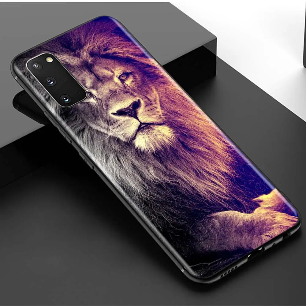 

Phone Case For Samsung Galaxy S21 S20 Ultra Plus FE S10 Lite S9 Silicone Cover Wolf Tiger Leopard Lion TPU Soft Shell