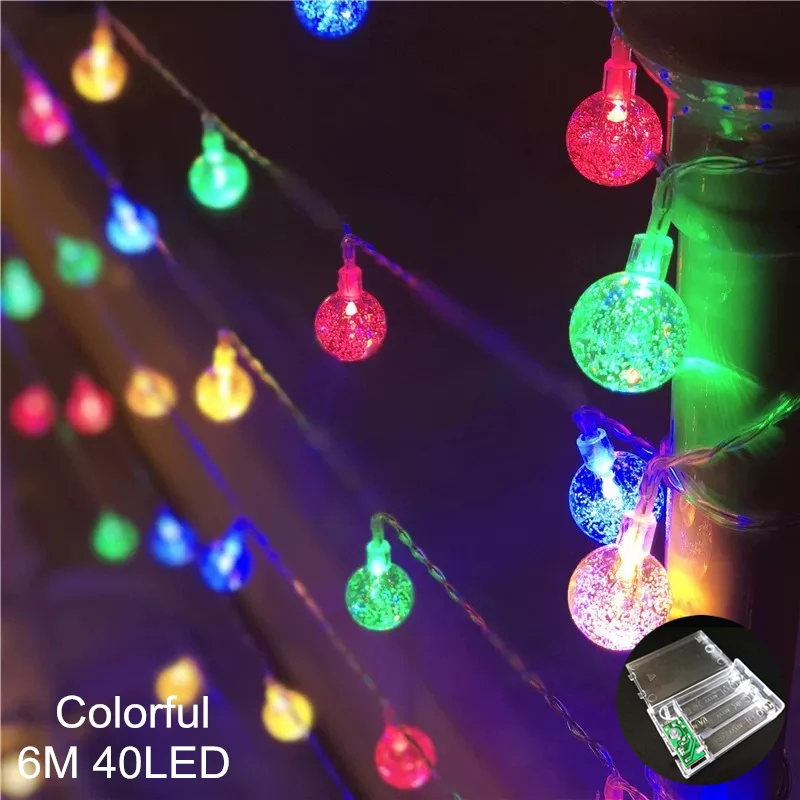 060-Colorful Navidad орнамент, рождественские украшения для дома, занавеска, Сказочная гирлянда, светодиодный светильник, гирлянда, Рождественский светильник, декор для рождественской елки, Q - Цвет: 060-Colorful