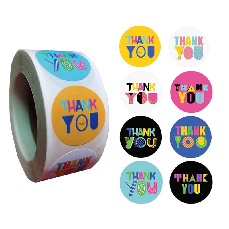 500 шт./рулон 8 типов наклейка спасибо для ярлыка уплотнения декорирования