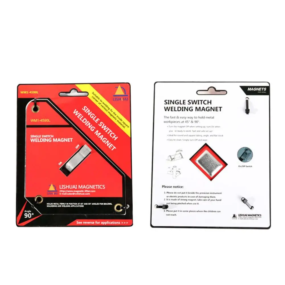 

ON SALE 1Pc Strong Single Switch Neodymium Welding Magnet Holder On/Off Switch Magnetic Clamp/Magnet Square 45 90 Degree