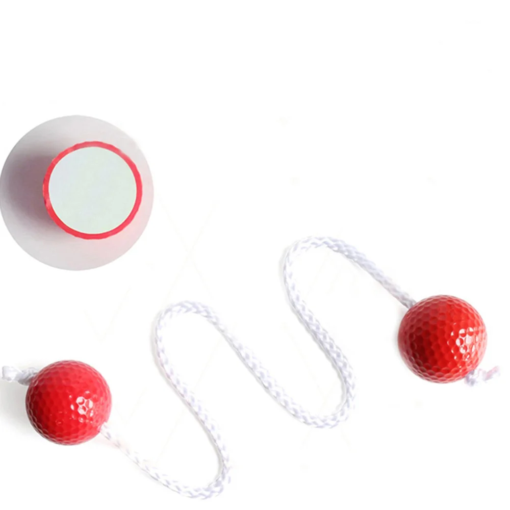 

4 Pcs 42MM Children Ladder Practice Balls Perforated Rubber Playing Balls Outdoor Sports String Balls (2 Blue Balls + 2 Red