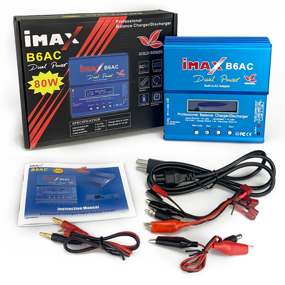 Зарядное устройство iMax B6 B6AC B3 80 Вт балансирующее зарядное для радиоуправляемого