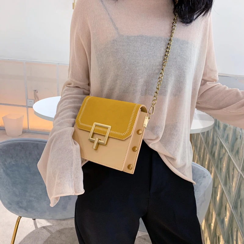Модная квадратная шлифовальная цепь сумка через плечо bolsa feminina сумки через плечо для женщин sac основные женские сумки для женщин сумочка