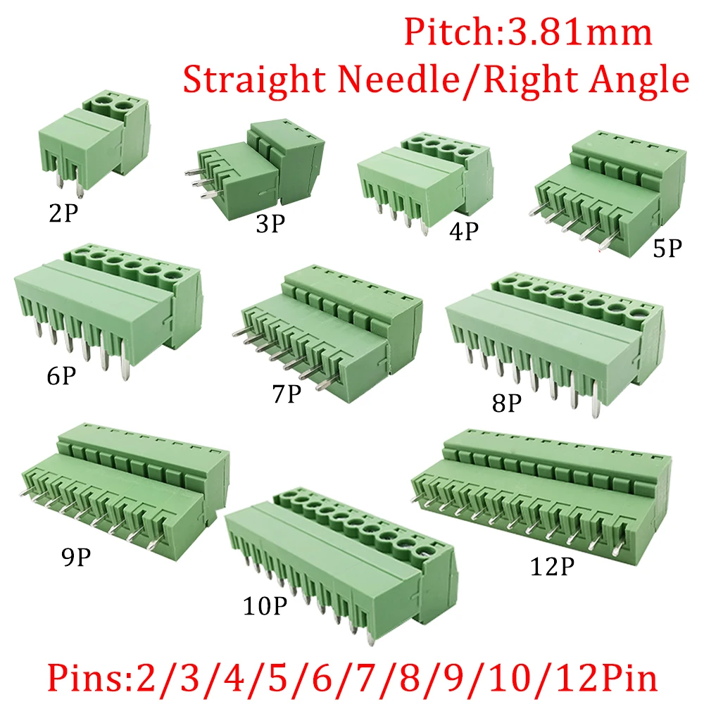 5 пар 15EDG KF2EDG 3 мм 81 96 08 PCB винтовая Клеммная колодка 2-12Pin штекер гнездовой разъем