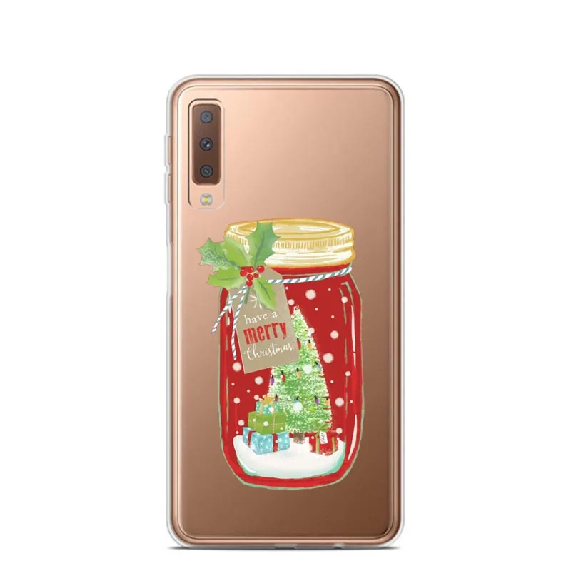 TPU Мультяшный Рождественский чехол для samsung Galaxy A10 A30 A50 A70 A80 Санта Клаус мягкий чехол TPU для samsung A6 A7 A8 Plus A9 - Цвет: TPU