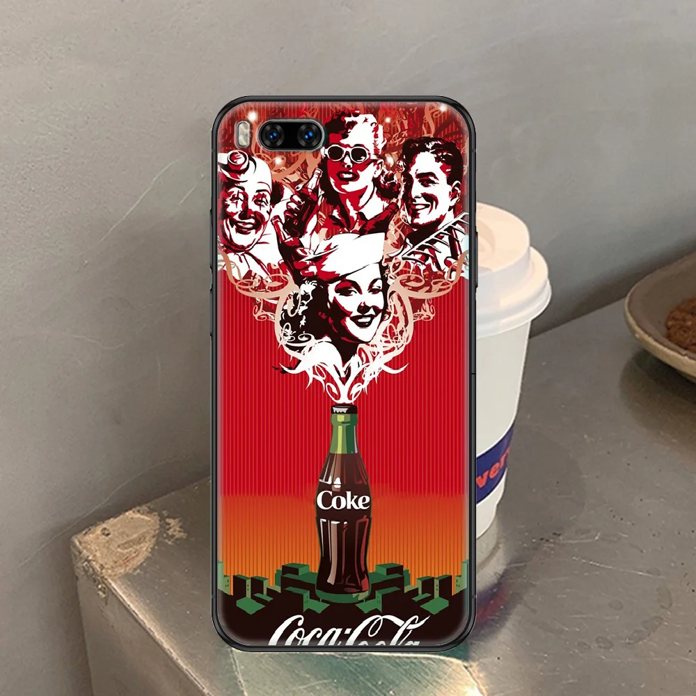 

cokes Sparkling drink Phone case For Xiaomi Mi Max Note 3 A2 A3 8 9 9T 10 Lite Pro Ultra black art cover tpu coque painting