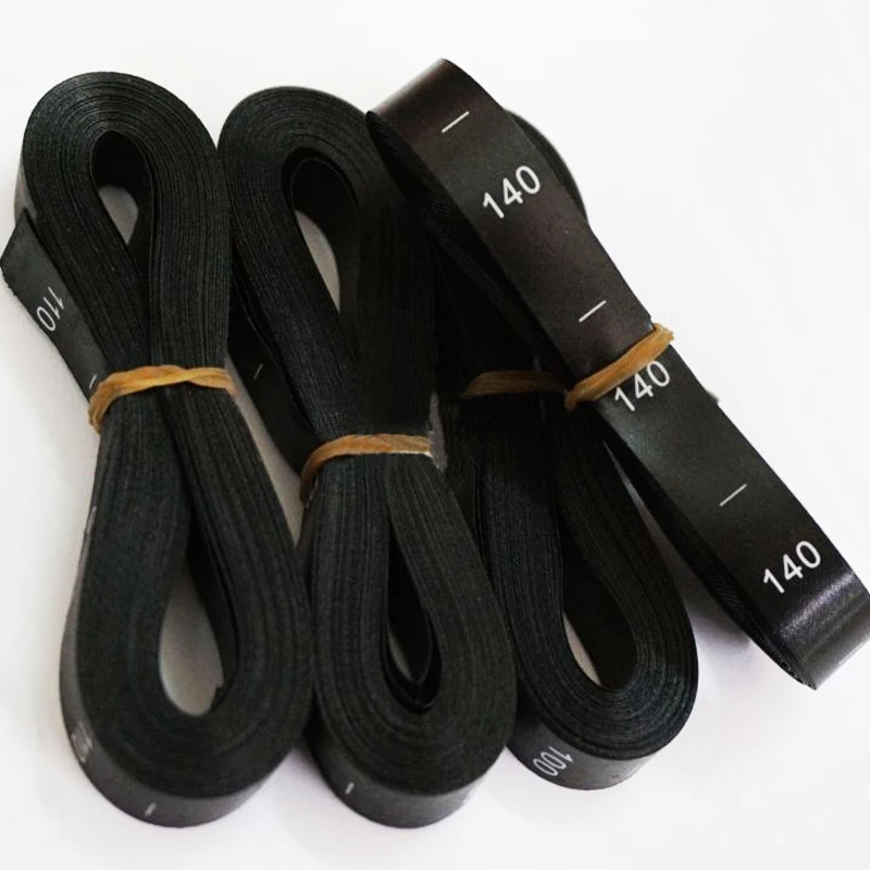 Атласная этикетка размеров с принтом 500 шт./лот атласная ткань бирками этикетки