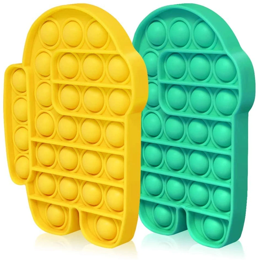 

2pc Us Push Popping Bubble Sensory Fidget Toy ,Stress Reliever Silicone Stress Reliever Toy 2pc/lot