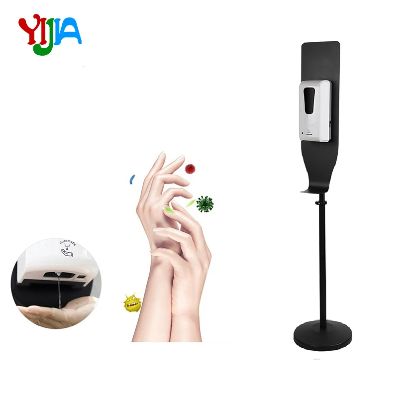 

Hot Stock Portable steel automatic hand foam sanitizer dispenser stand 1000ml for school , Hotel ,Supermarket puplic Place