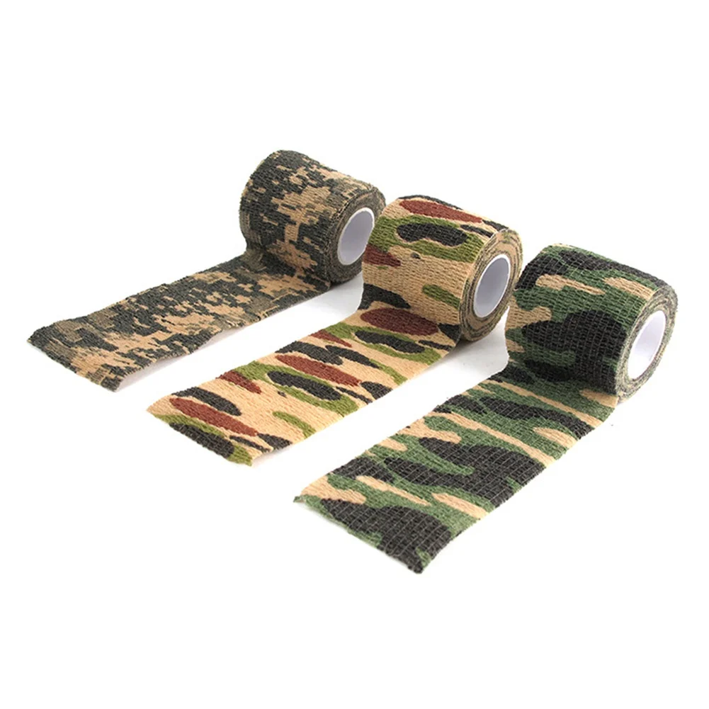 

Self Adhesive Protective Camouflage Tape Wrap Outdoor Tapes Hunting Wrap Stickers Bike Bandages Stretch Elastic Cohesive Bandage