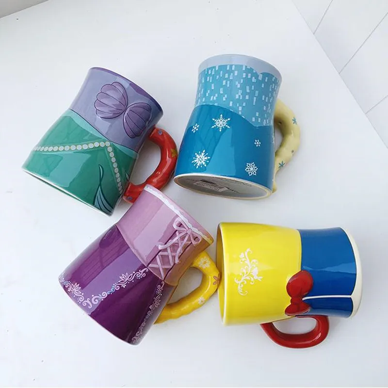 Керамическая кофейная кружка с королевой и ледяной принцессой креативная ручка