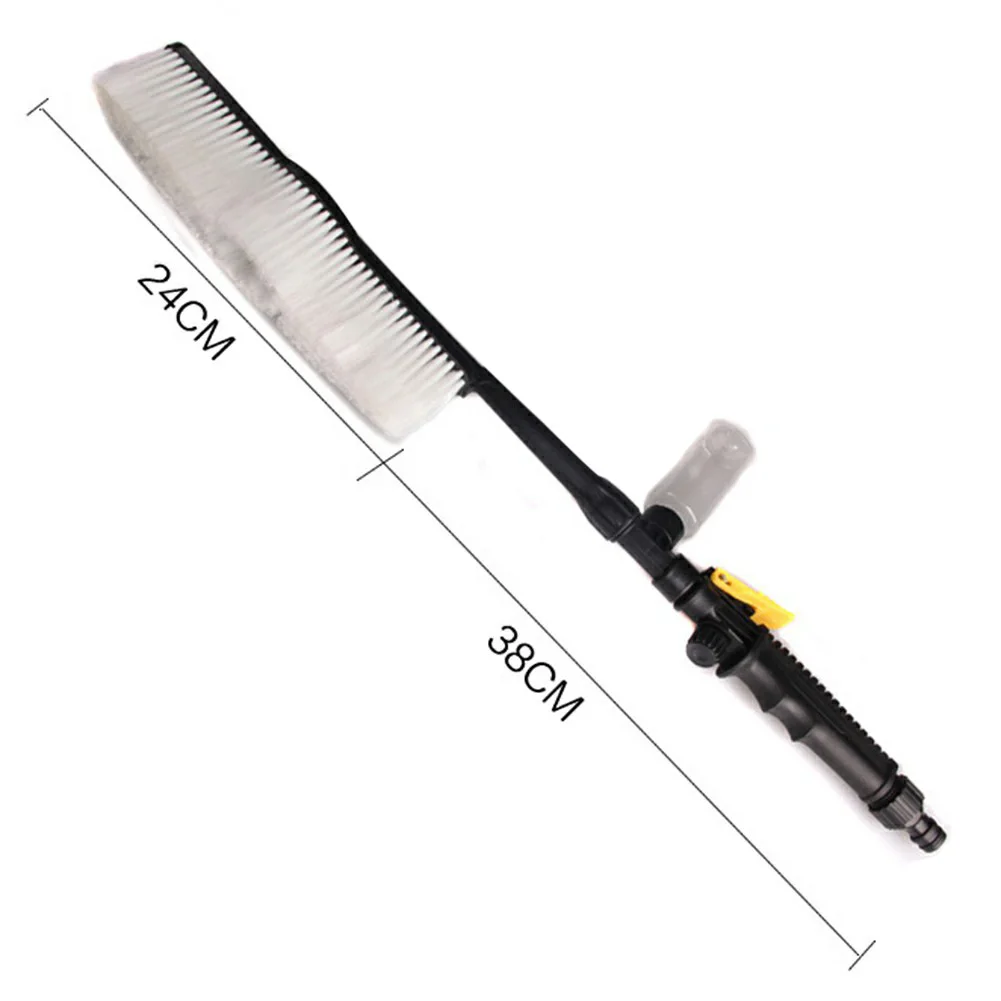 

Car Wash Brush Auto Exterior Long Handle Water Flow Switch foam Bottle Car Cleaning Brush