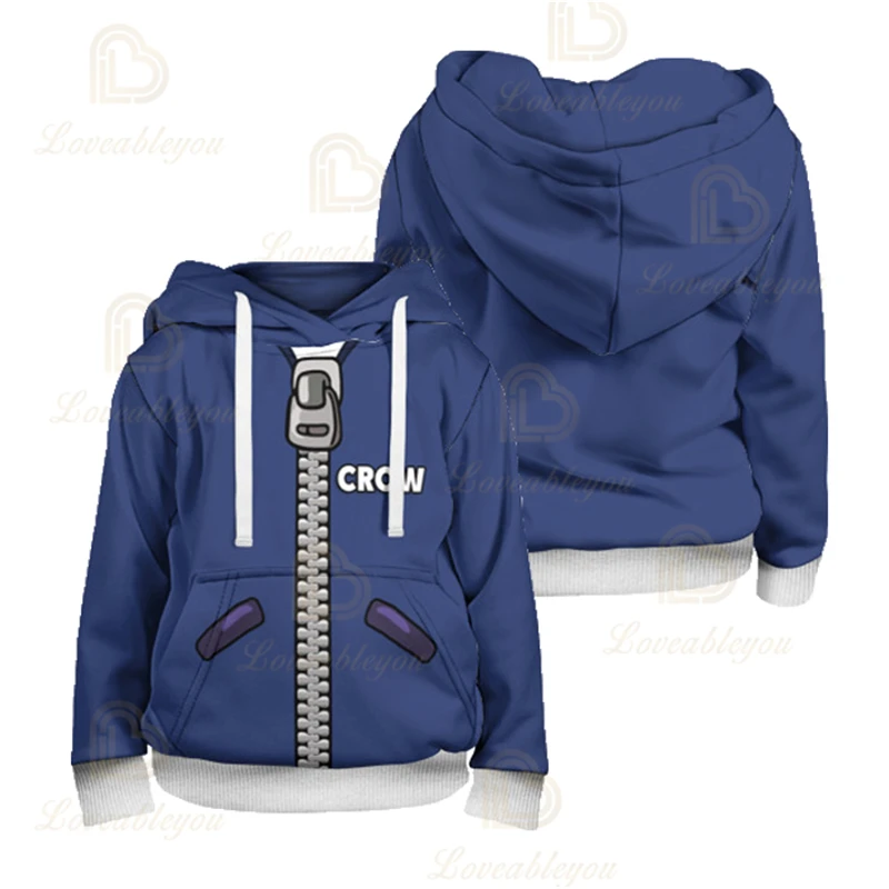

Boys Hoodies Sweatshirts Game Star Clothes Leon Spike Crow Kids Hoodie 3D Game Character High Quality Child Star Sweatshirt