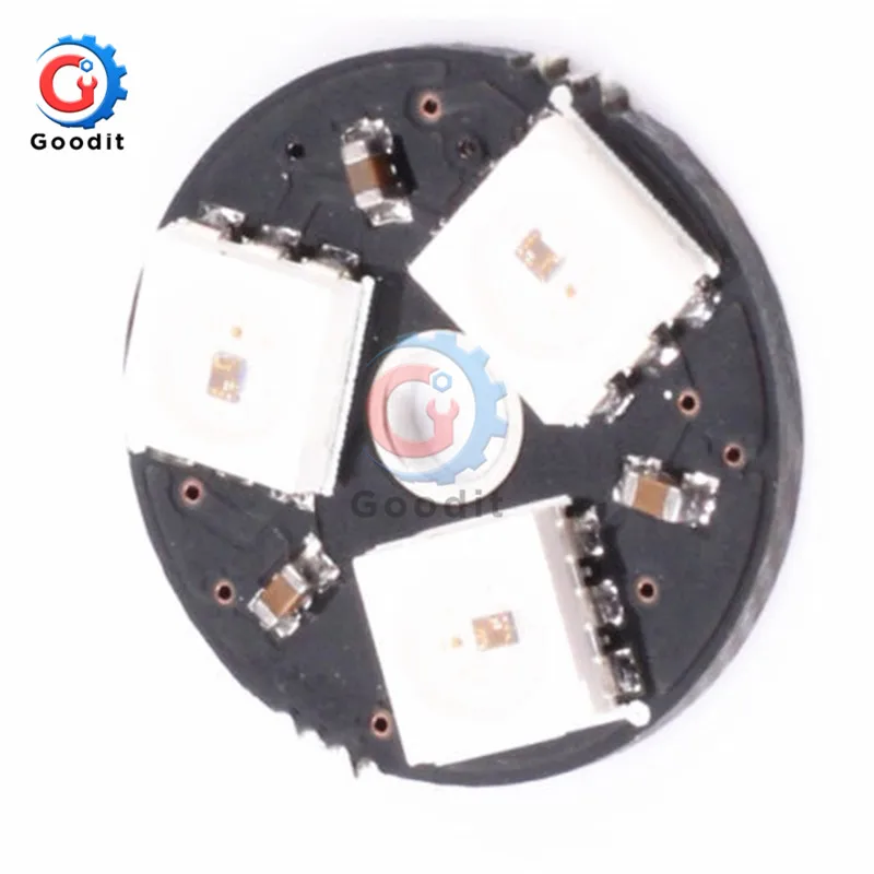 Светодиодный 3 битный кольцевой светильник RGB светодиодный WS2812 5050 со встроенными