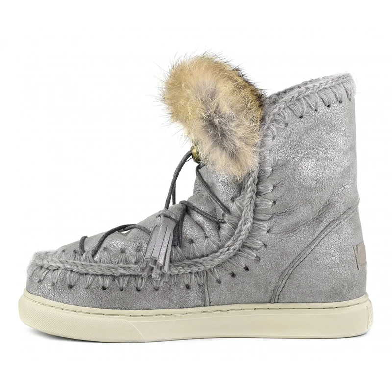 

Moug winter shoes women snow boots original eskimo 18cm sneaker handmade sheepskin platform ladies ankle boots