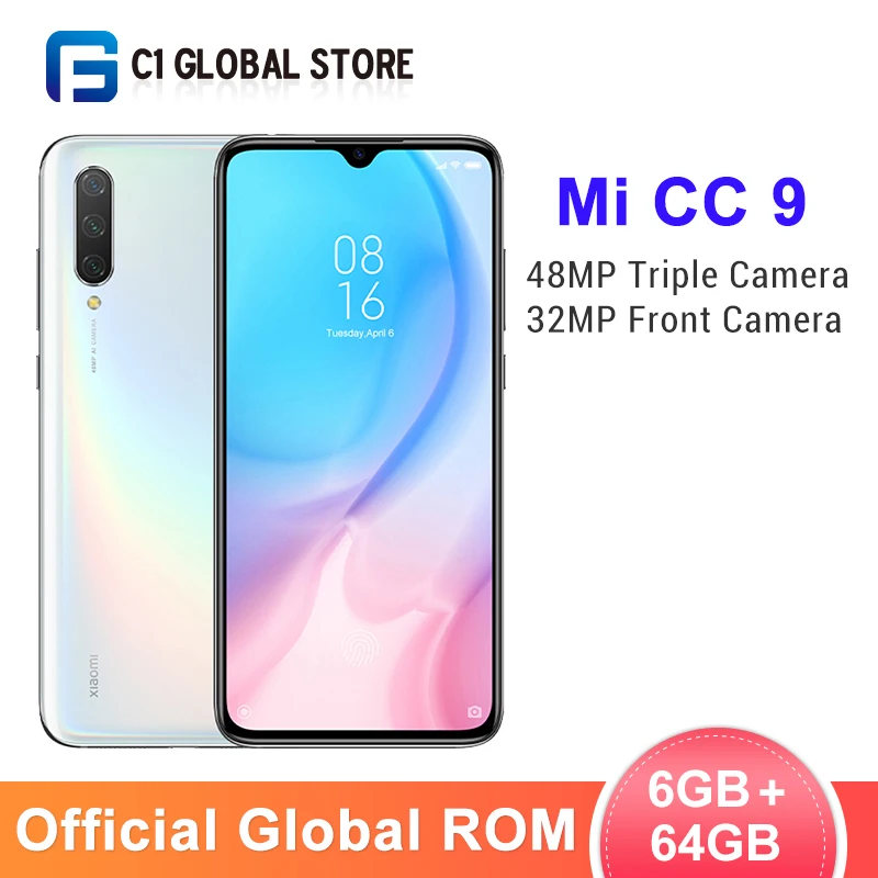 Global rom Xiaomi mi CC 9 6 ГБ ОЗУ 64 Гб ПЗУ мобильный телефон (mi Lite) Snapdragon 710 39 дюйма